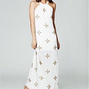 Marciano Eris white beaded maxi dress xs